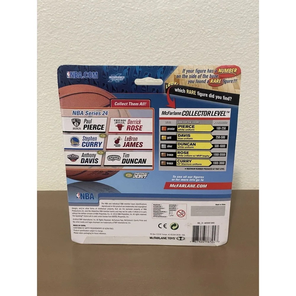 McFarlane NBA Series 24 Anthony Davis Pelicans White Jersey New NIB Sportspicks‎